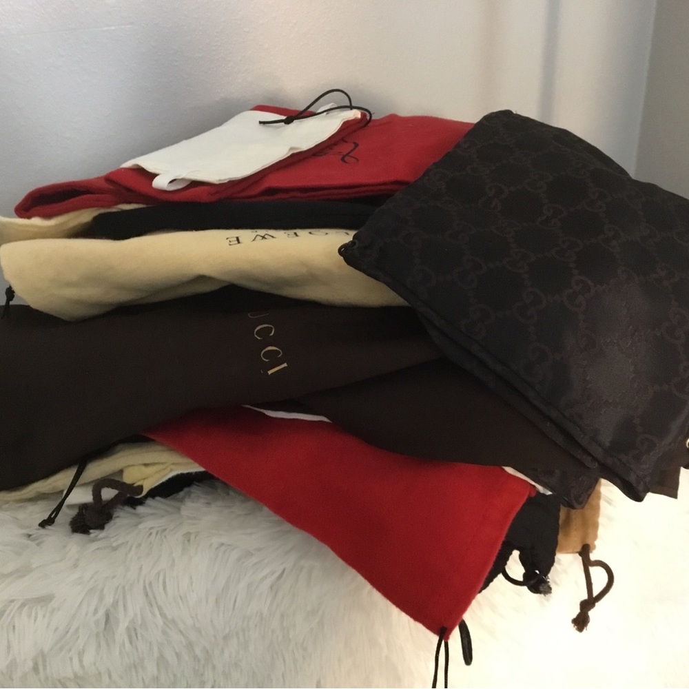 Gucci Assorted Logo Dust Bags in Brown, Red, Cream, Black - Picture 2 of 4
